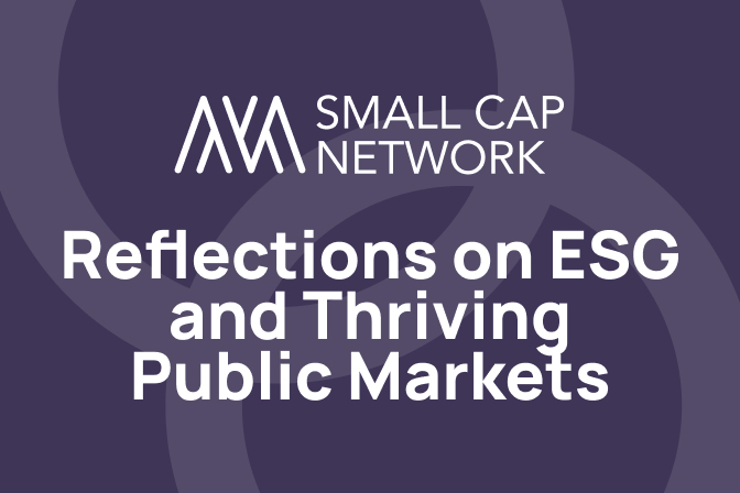 Reflections on ESG and Thriving Public Markets